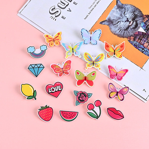 Acrylic Patch DIY Animation Peripheral Colorful Laser Phone Case Brooch Pendant Cartoon Keychain