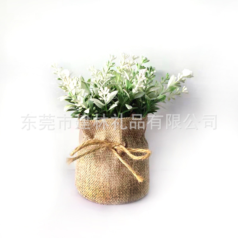 Factory customized plastic flower PE material fleshy simulation bonsai bag flower sack decoration cross-border simulation flower