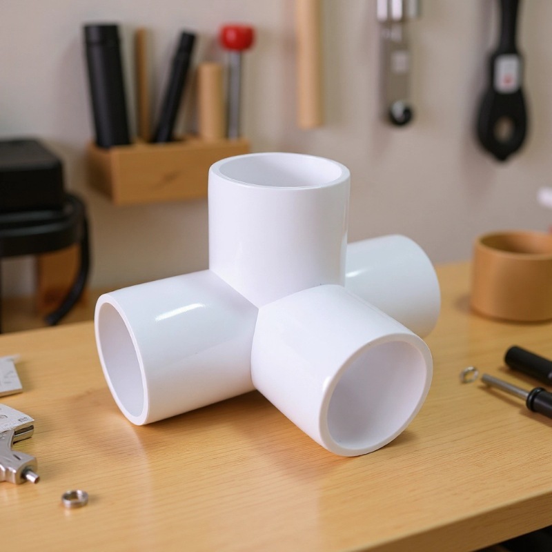 Трансграничный американский стандарт, мебельный класс ПВХ, американский Sch40, стерео четырехходовой ПВХ-трубопровод, четырехходовой соединитель, подходящий для DIY рамки