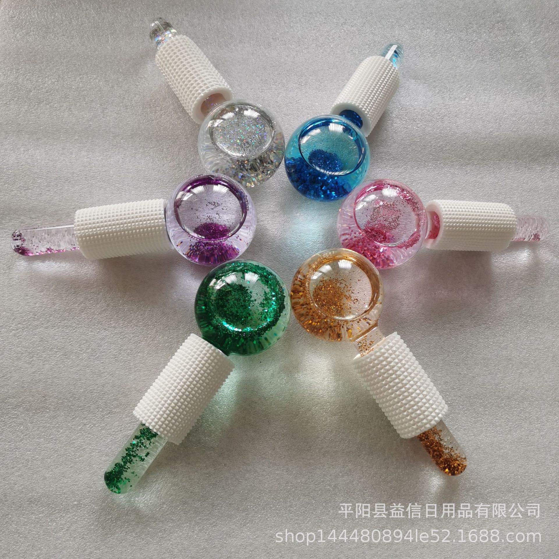 Красота шарик для массажа Ice Wave, корейский массажный шарик для энергии мышц, вспомогательный инструмент для маски для лица, успокаивающий глазной стеклянный шарик