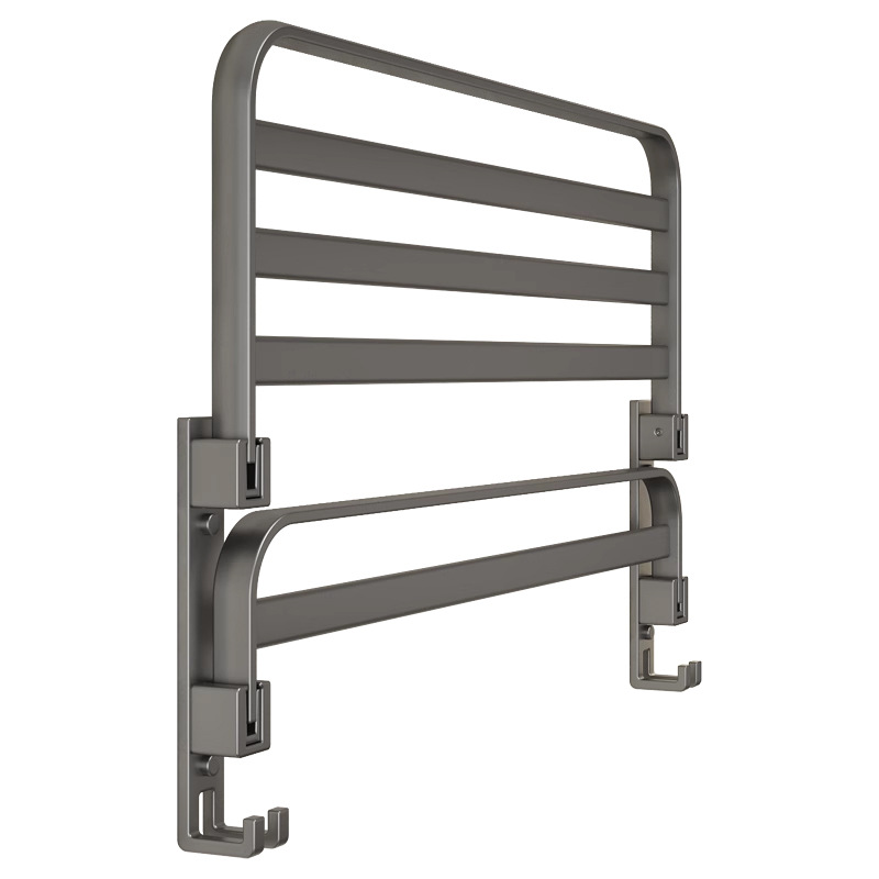 Towel Rack Punch-free Toilet Storage Rack Space Aluminum Bath Towel Shelf Toilet Bathroom Wall-mounted Integrated Toilet