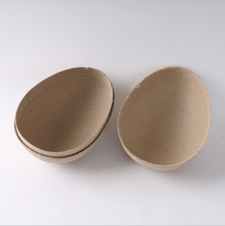Factory Direct Sales Pulp Molding Dry Pressing Wet Pressing Environmentally Friendly Paper Tray Easter Paper Egg Color Egg Paper Tray Processing and Customization