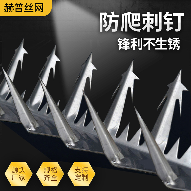 Factory sales prison yard wall anti-climbing thorn stainless steel hot dip galvanized anti-climbing thorn nail burning stainless steel gas pipe Thorn nail