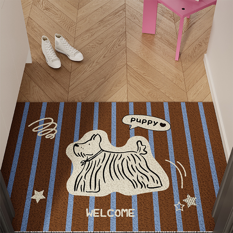 Maillard Style Ins Style Puppy Entrance Floor Mat Wire Loop Entrance Anti-Slip Dust Removal Foot Mat Entrance Door Door Mat