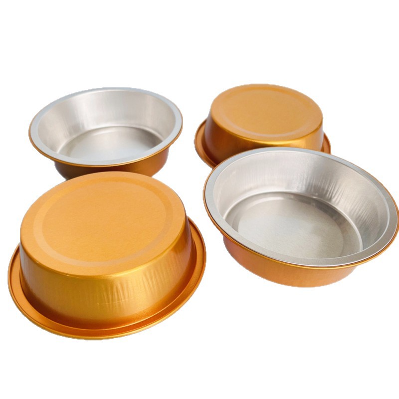 130ml Cake Ice Cream Export Baking Aluminum Foil Packaging Cup Round Food Packaging Sealed Tin Foil Box