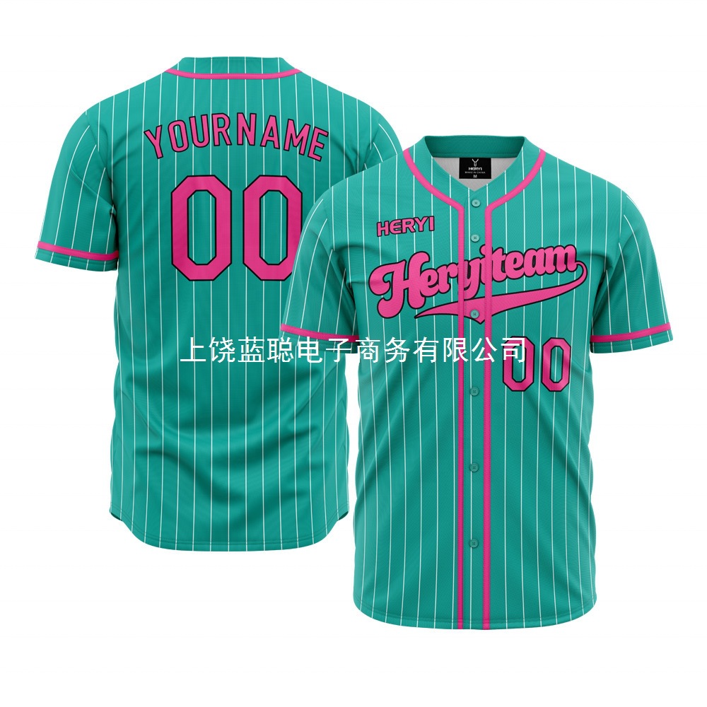 2025 European and American Independent Station Creative Stylish 3D Digital Printing Short-Sleeved Baseball Cardigan Men's Baseball Uniform