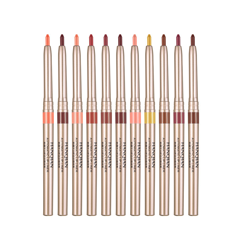 Han Qian Automatic Rotating Lip Liner Matte Lipstick Waterproof Long-Lasting Female Hook Line Lip Pencil Spring and Summer Nude Lipstick Pen