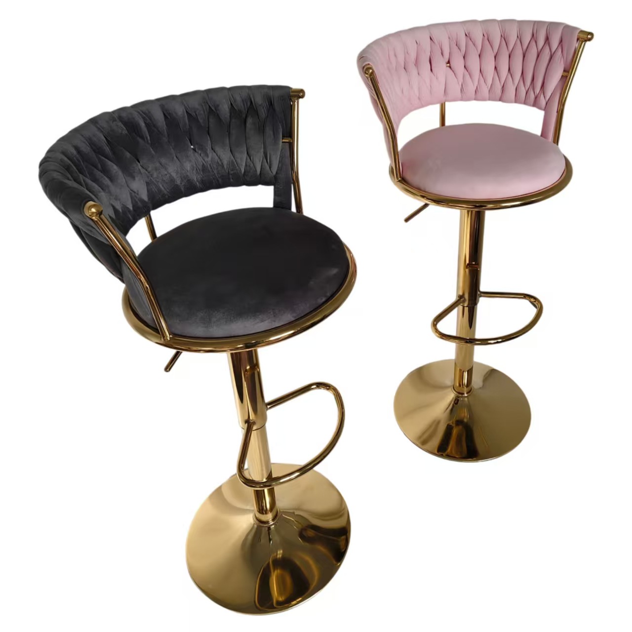 Light Luxury Bar Chair High Stool Household Backrest Chair Rotating Cash register Chair Elevator Front Desk Chair Lifting Bar Chair