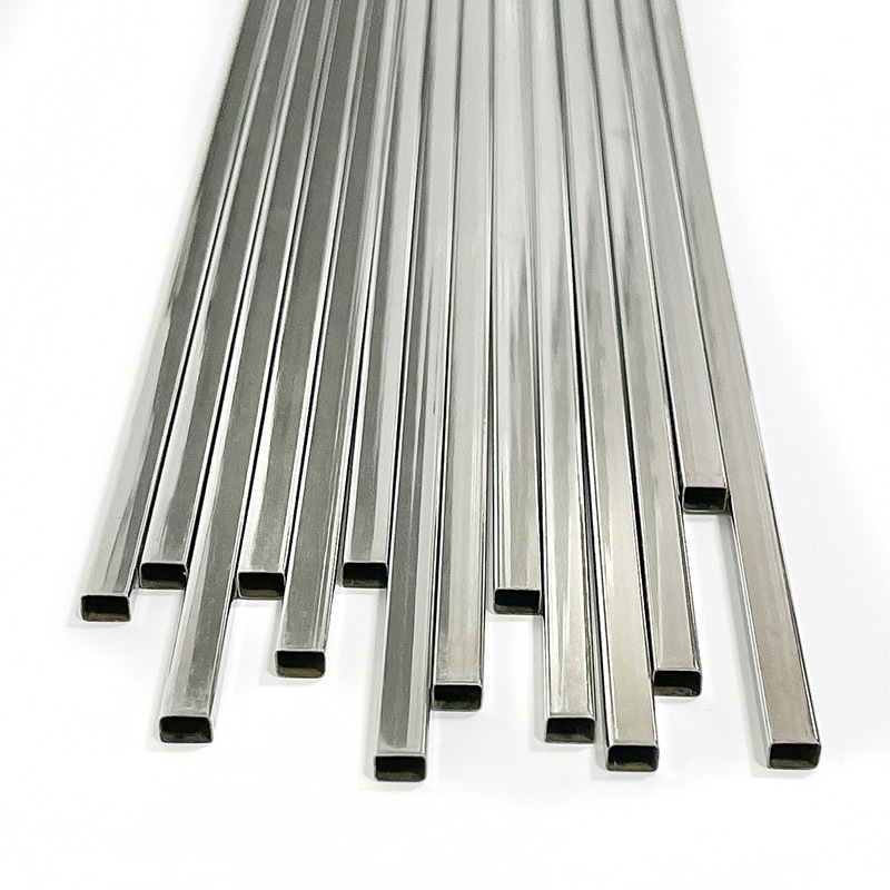 304 Stainless Steel Small Square Tube Small Diameter Smooth Capillary Rectangular Flat Tube Square Tube 316 Stainless Steel Products Decorative Tube
