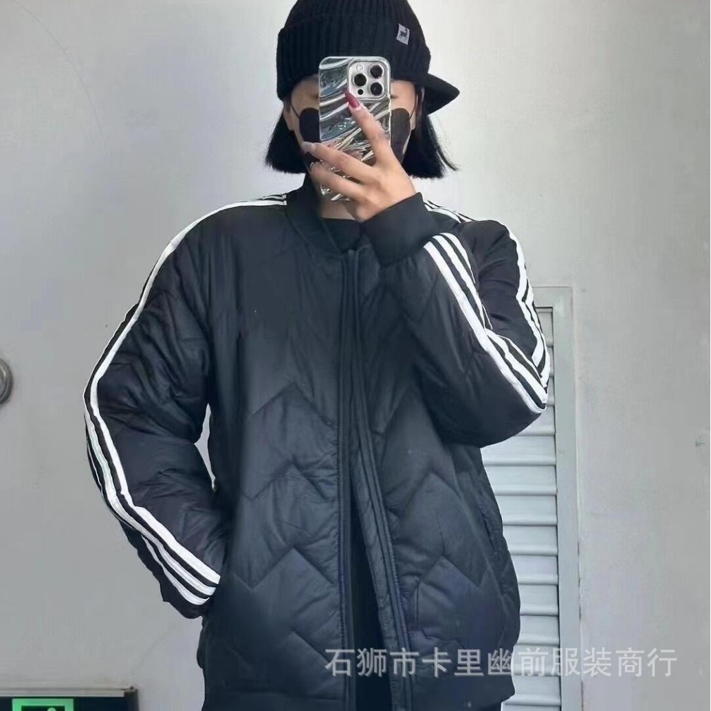 Foreign Trade Autumn and Winter New Cotton Outwears for Men and Women, Windproof Sports Cotton Outwears, Stand-Up Collar, Cold-Proof and Warm Jackets, Embroidered Logos