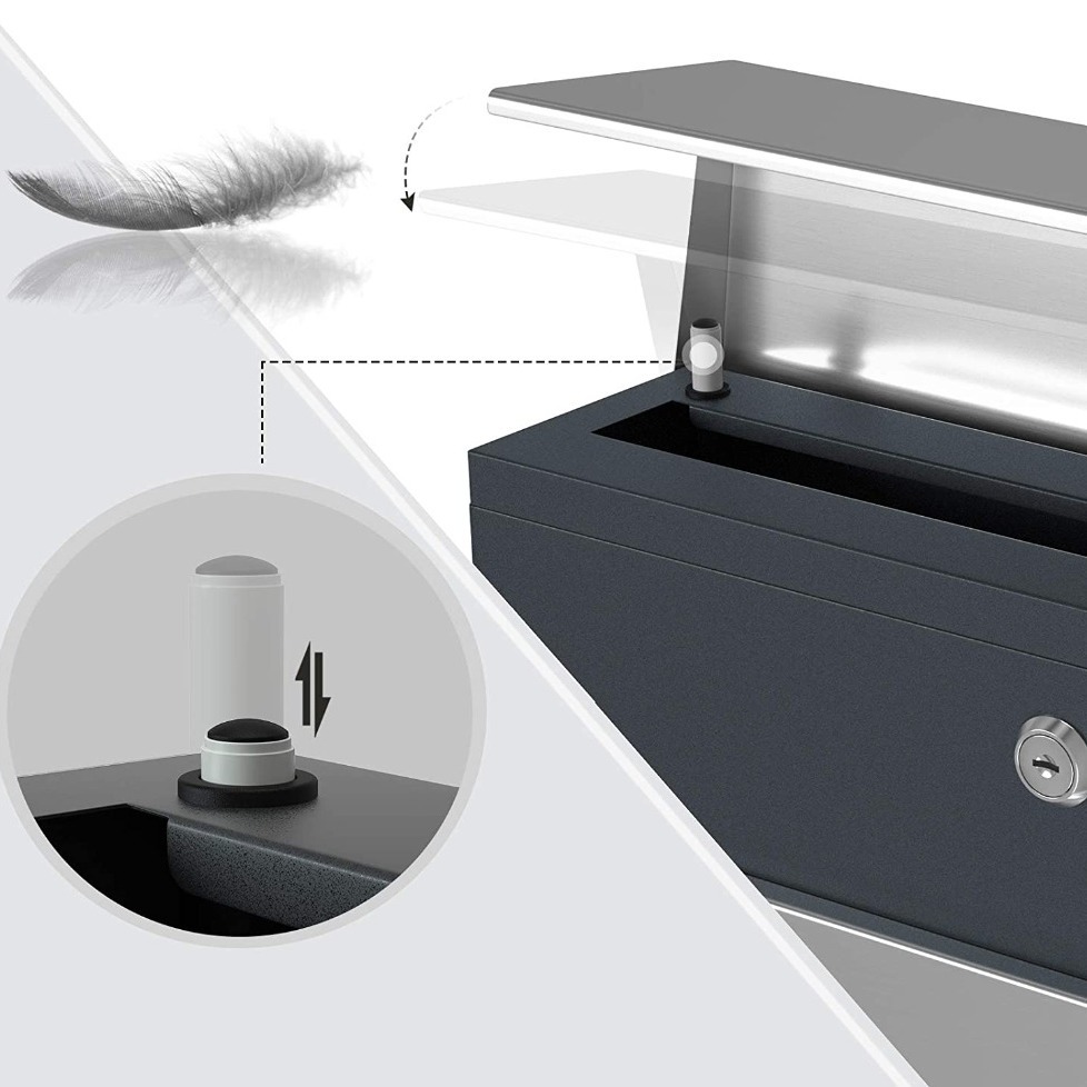 Factory direct modern mailbox stainless steel wall-mounted with newspaper rack post office box easy to install storage box