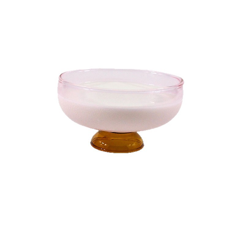 Contrast Color Glass Bowl Fruit Salad Bowl Soup Bowl Tableware Household High Temperature Resistant Transparent Instant Noodle Bowl Rice Bowl Spoon Set