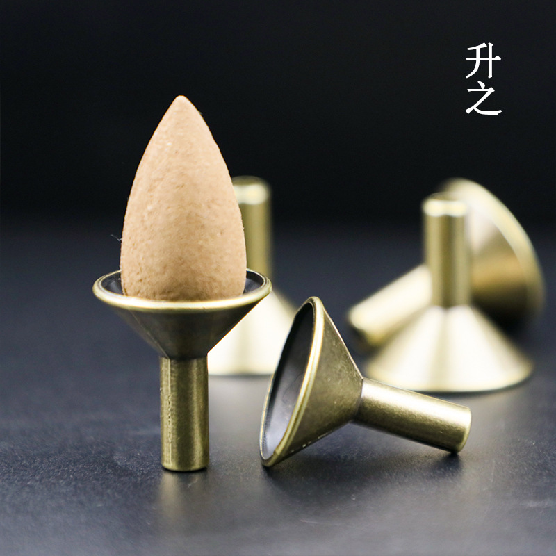 Shengzhi's antique backflow incense drain base incense burner accessories backflow incense nozzle incense holder ornamental burner sandalwood rack