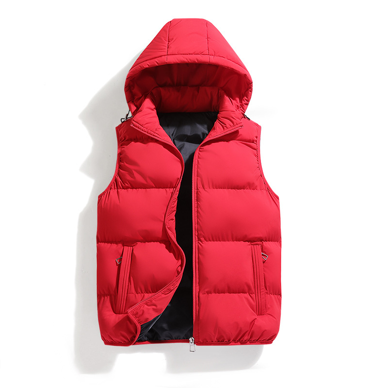 One-Piece Drop-Shipping Warm and Fashionable Sleeveless Vest for Autumn and Winter, New Cross-Border Wholesale Vest with Hood for Outdoor Sports