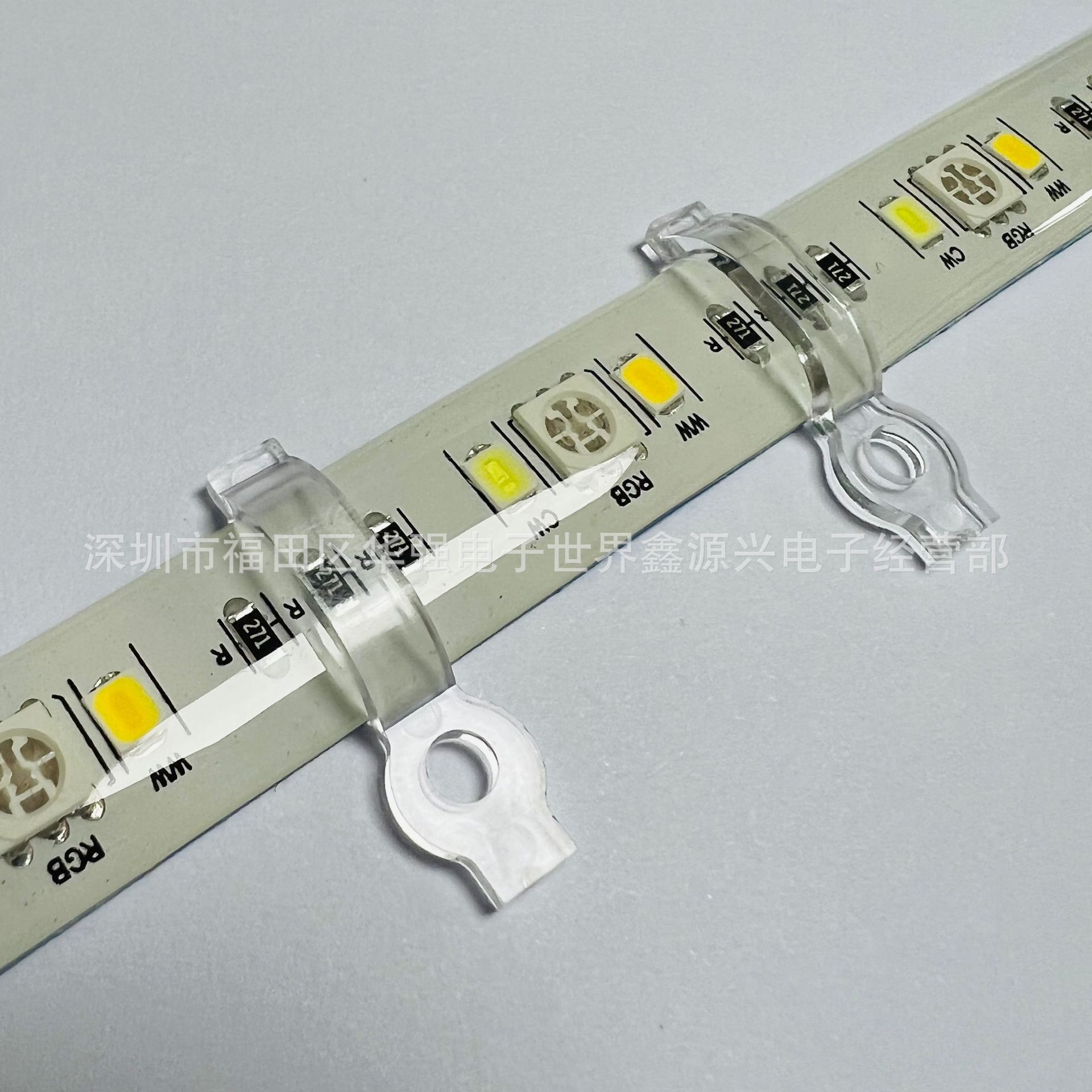 Dripping waterproof LED light bar fixing card holder soft lamp with screw fixing transparent arc clip 8/10/12mm