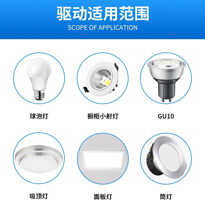 110V220V constant current drive DRIVER lamp Cup bulb ceiling light panel light controller LED drive power supply