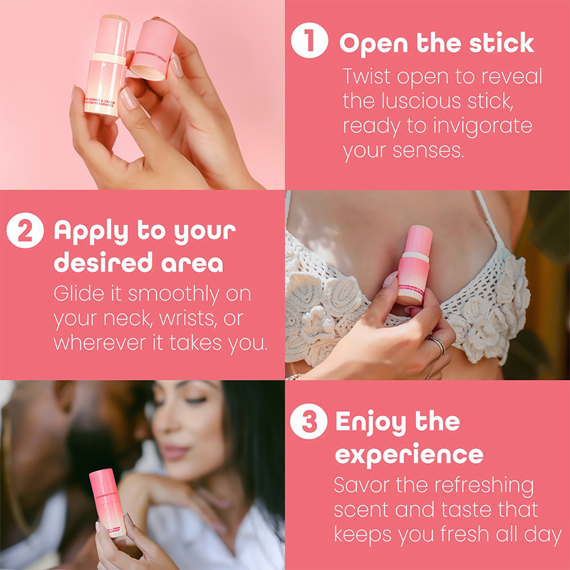 Foreign Trade Customized Foreign English Strawberry Fragrance Stick Cream Watermelon Fragrance Solid Balm Excellent Cosmetics Oem