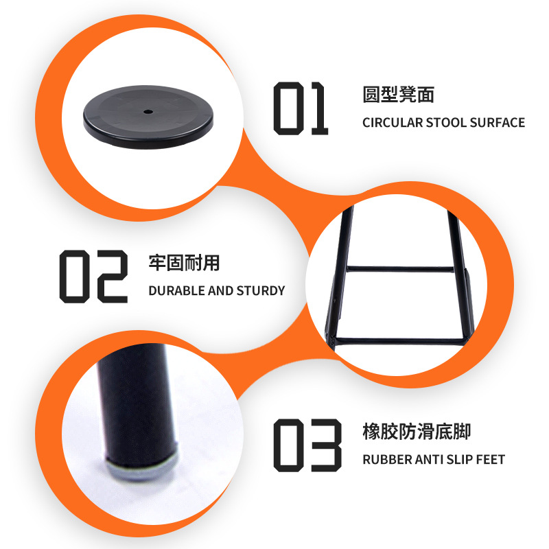 Anti-Static Stool, Round Stool with Reinforced Legs, Suitable for Workshop Employees Working on Assembly Lines, Anti-Static Chair, Anti-Static Upgrade