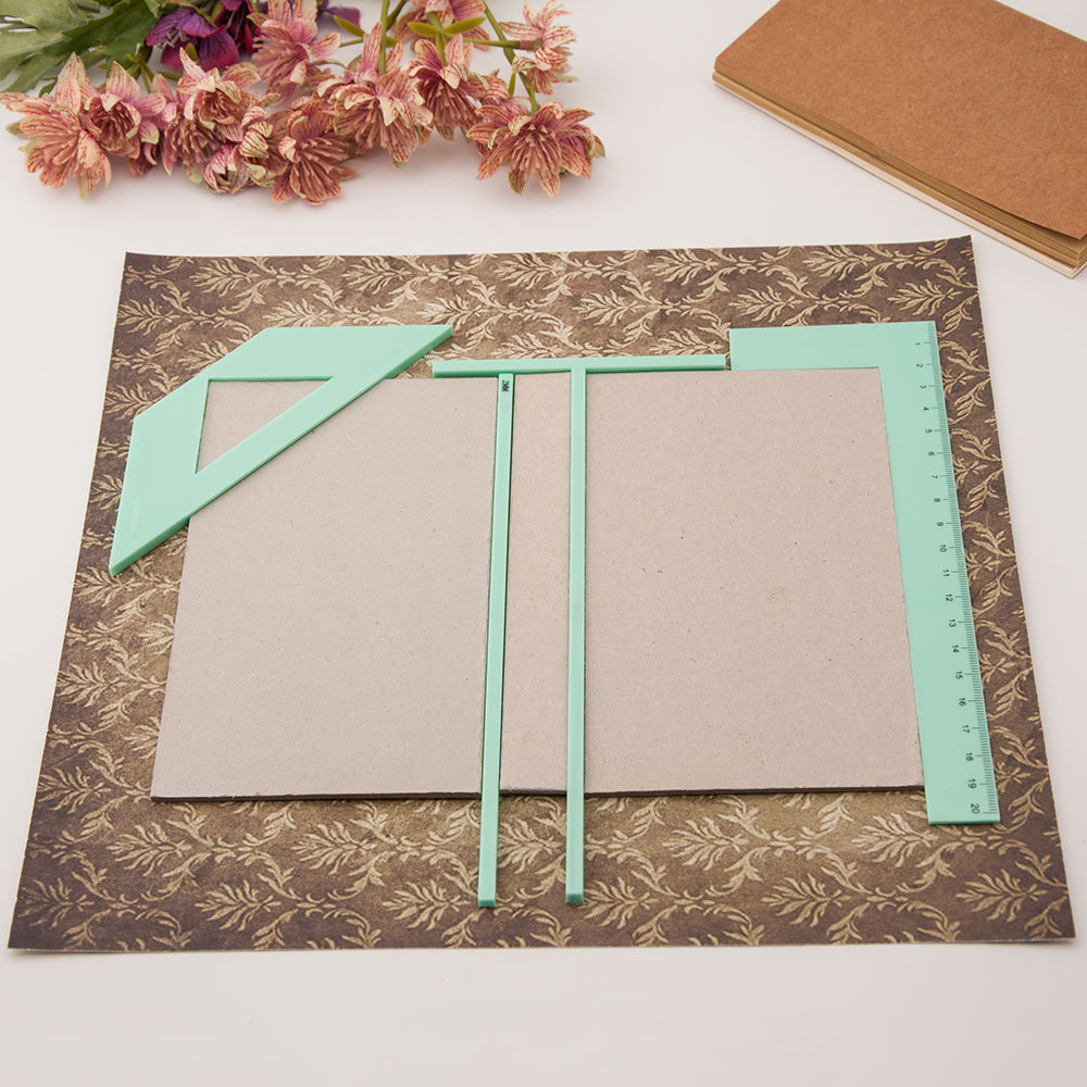 Diary hand account photo album cover making bag book positioning ruler multi-function ruler self-made cover TL022