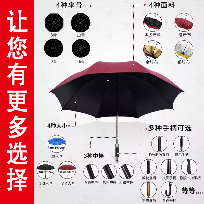 Long handle umbrella custom logo Full version star print pattern high-end business hotel special custom Bank advertising umbrella