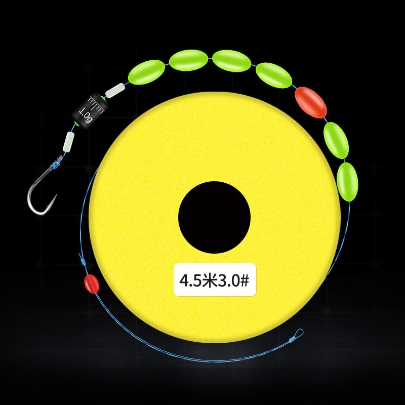 Traditional fishing seven-star drift line group tied fishing line finished fish drift Izu fish hook line eight-character ring sub-line clip suit