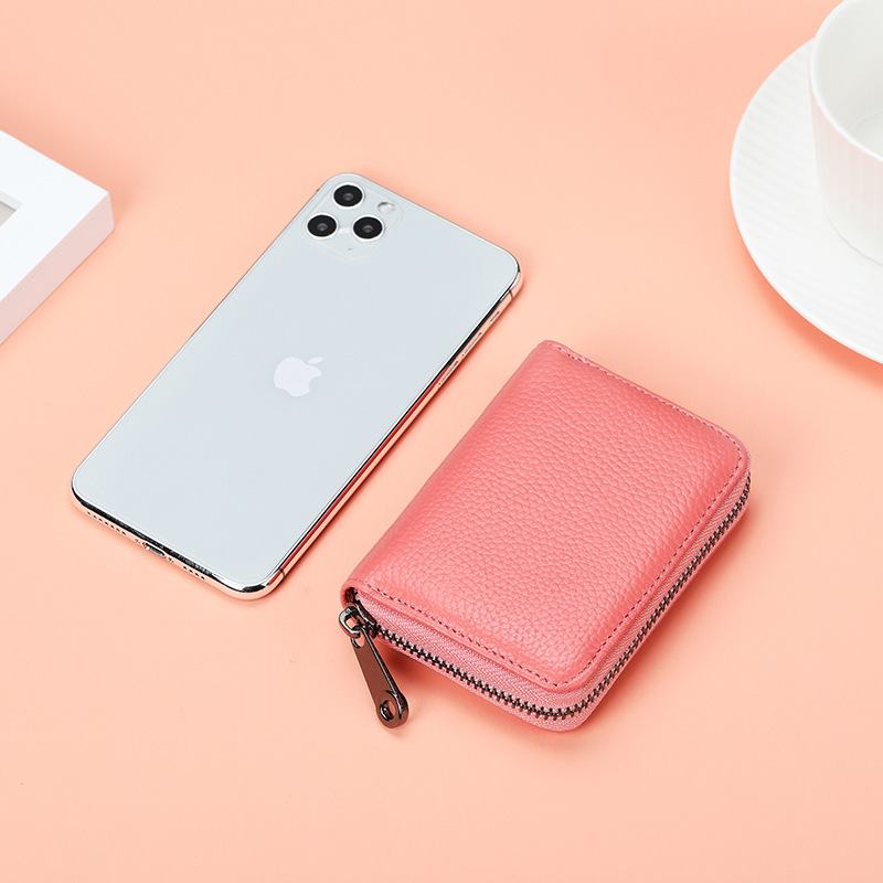 Cross-border Explosions Solid Color High-value Organ Card Bag Small Men's Card Bag Coin Purse Integrated Certificate Storage