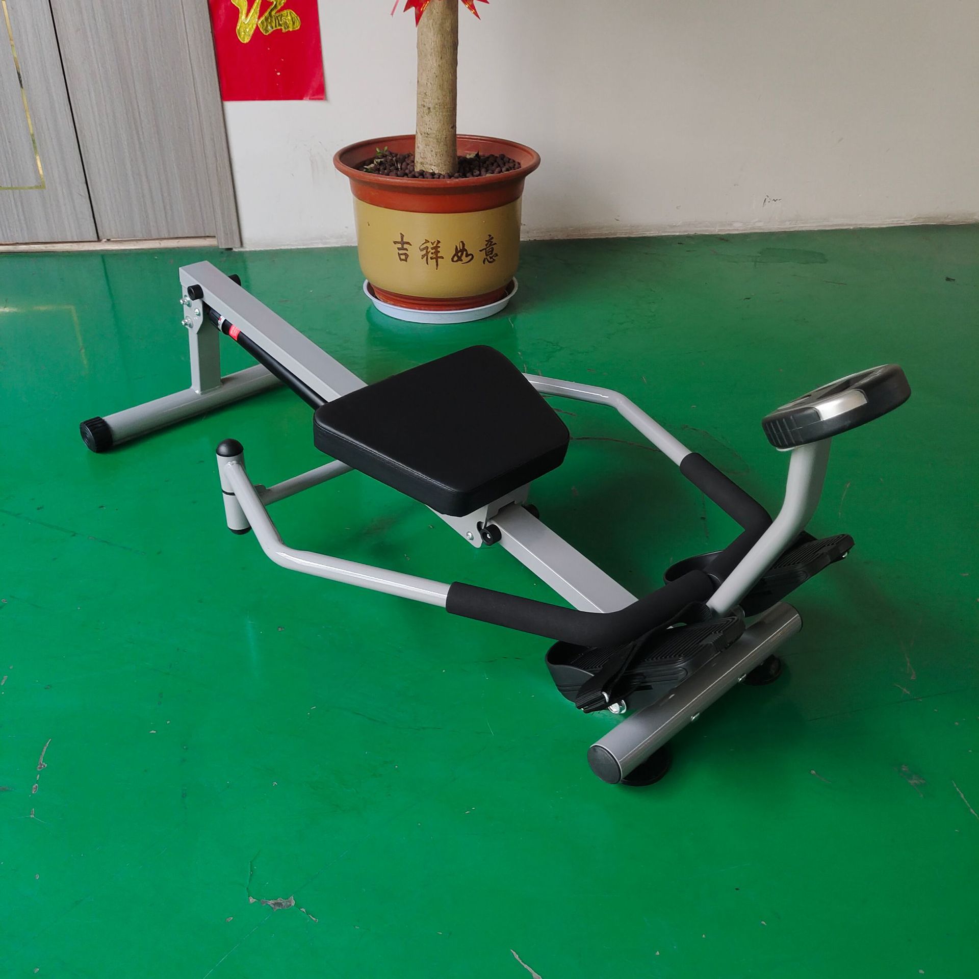 Super burning grease simulation double paddle hydraulic resistance mute rowing machine home fitness equipment rowing machine rowing mac