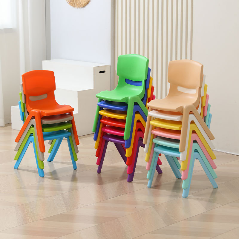 Kindergarten Chair Thickened Children's Plastic Backrest Chair Student Chair Adult Chair Training Course Stool Factory Wholesale