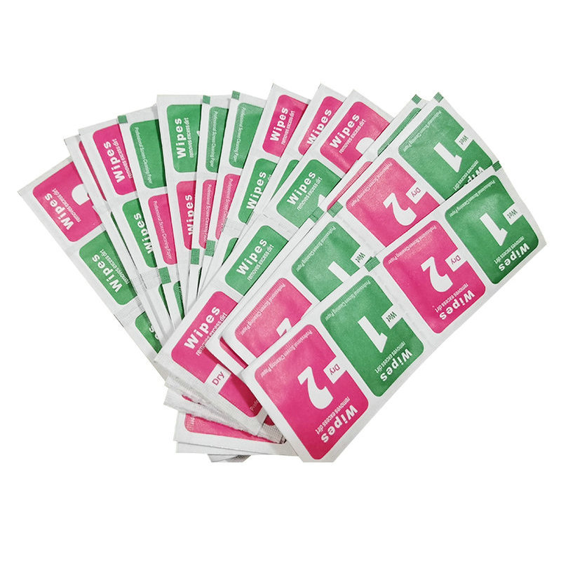 Disposable 1+2 Dry and Wet Alcohol Bag Mobile Phone Alcohol Bag Film Auxiliary Kit Screen Cleaning Kit Wholesale
