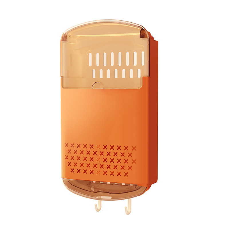 Cross-Border New Dustproof Chopstick Holder Wall-Mounted Kitchen Storage New Punch-Free Draining Chopstick Cage Chopstick Holder