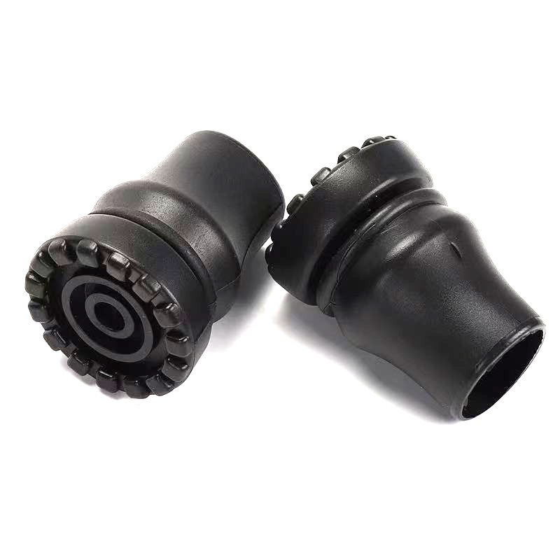 Cross-border Hot Sale New Black Crutch Walking Stick Foot Cover Climber Stick Walking Stick Accessories Crutch Non-slip Foot Mat