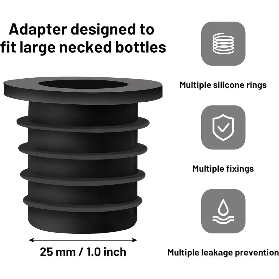 Amazon Cross-border New Liquor Pourer Adapters Silicone Wine Cork Bottle Adapter