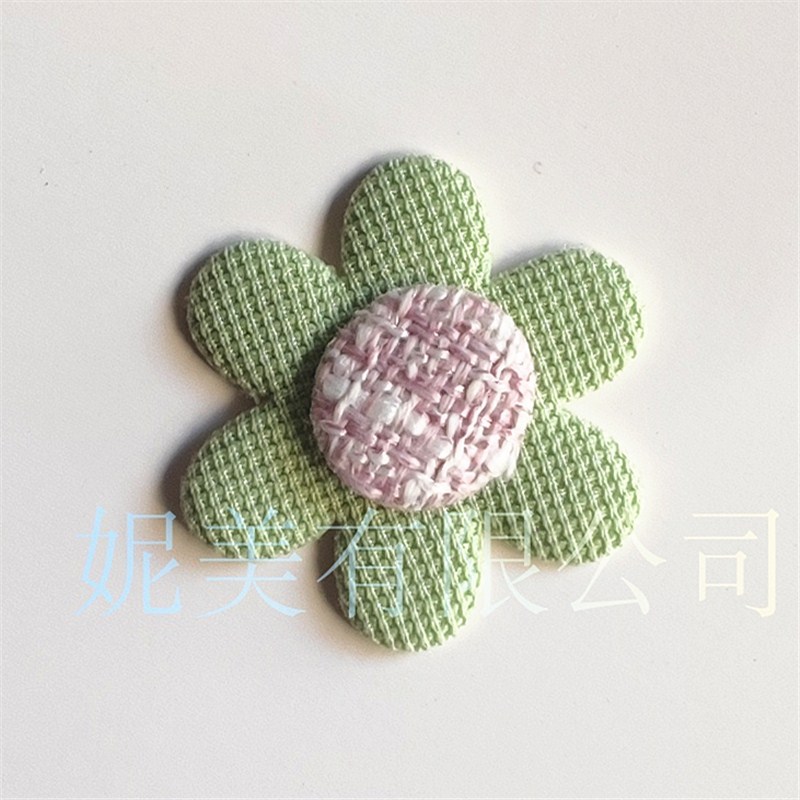 Factory direct ultrasonic five-petal flower Korean hair accessories sunflower fabric decorative accessories wholesale