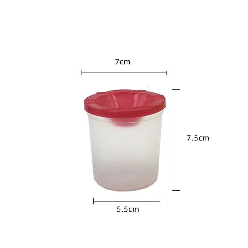 Factory direct plastic transparent wash pen container color color Cup children's painting creative wash pen bucket wholesale