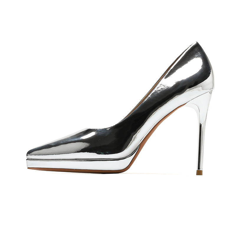 1088A Sexy Temperament Pointed Stiletto Heels Not Tired Foot Waterproof Super High Heels Dopamine Single Shoes for Women