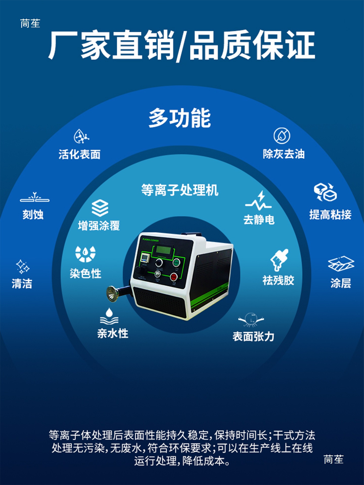 Plasma Surface Treatment Machine Small Rotary Direct Injection Low Temperature Flame Activated Spray Handheld Cleaning Corona Machine