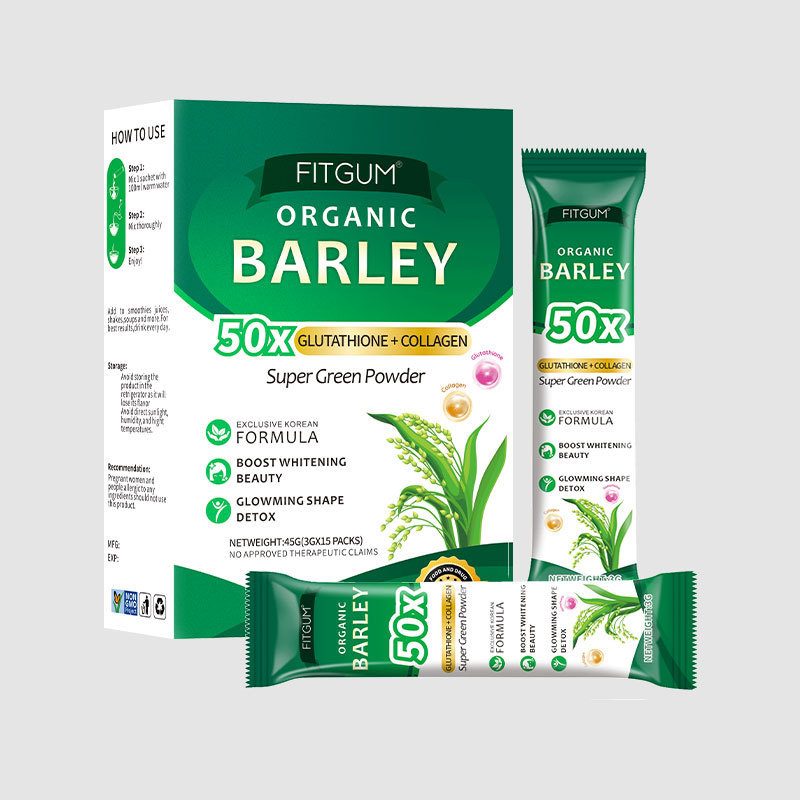Cross-Border Foreign Trade Southeast Asia Barley Seedling Powder Barley Grass Powder Fitgum Pure Barley Flour Green Juice