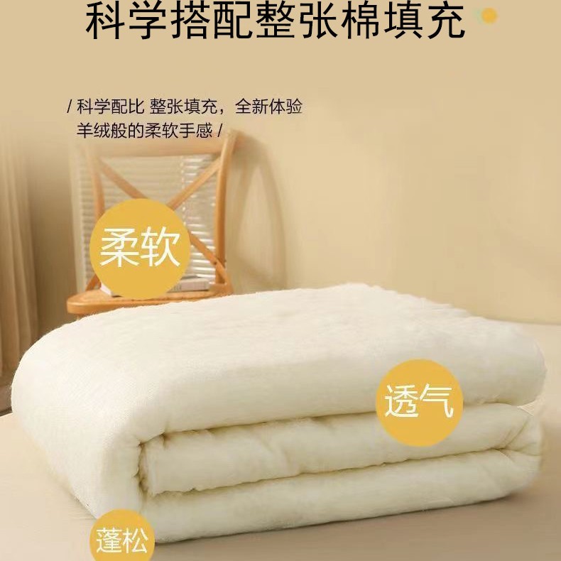 Mother and Baby Type a Soybean Raw Cotton Summer Cool Quilt Summer Air-Conditioned Quilt Machine Washable Summer Thin Quilt Core Summer Gift