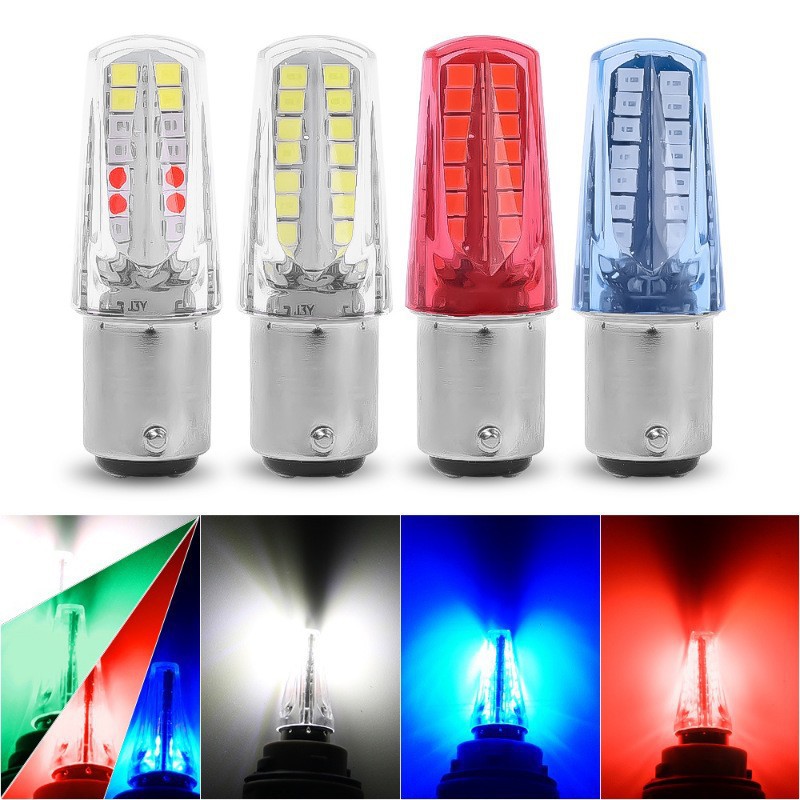 Amazon Motorcycle Car Led Brake Light Flashing 1157 2835 32Smd Rgb Flowing Water Colorful Tail Light