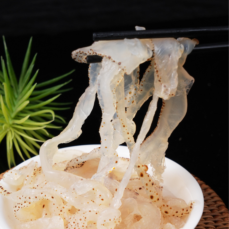Lightly Salted Shredded Jellyfish Ready-To-Eat, Secret Recipe Cold Salad Jellyfish Head, Crispy and Delicious Jellyfish Skin Wholesale and Delivery