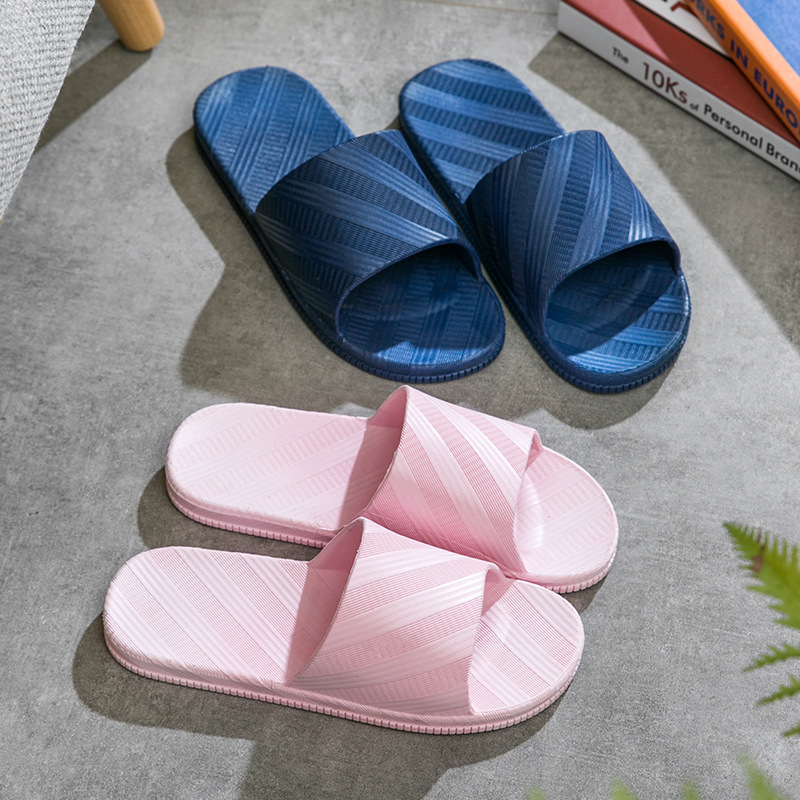 Household Slippers for Women and Men Wholesale Hotel Summer Thick Bottom Bathroom Silent Bath Non-slip Plastic Sandals and Slippers for Men