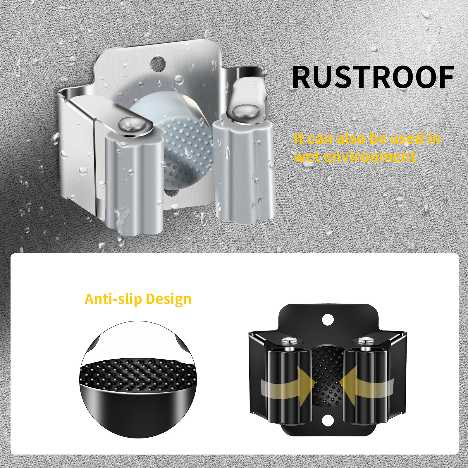 Экспортная клипса для швабры из нержавеющей стали, без сверления, настенный инструмент для хранения