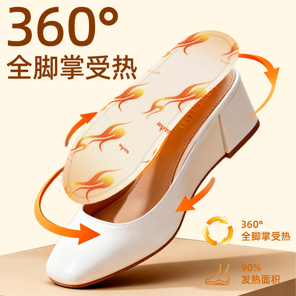 Foot Warmer Patch, Foot Warmer Insole, Mugwort Sole, Self-Heating, Warm and Cold-Proof, Winter Printed Cartoon Student Adult Insole