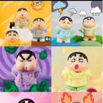 Official Crayon Shin-Chan Emotion Dopamine Series Vinyl Blind Box Plush Pendant Trendy Toy Doll Birthday Gift