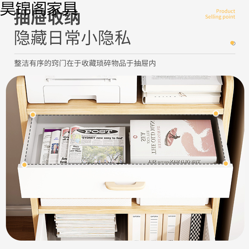 Office File Cabinet Simple Modern Mobile Cabinet with Wheels Layered File Storage Cabinet Drawer with Lock Storage Cabinet