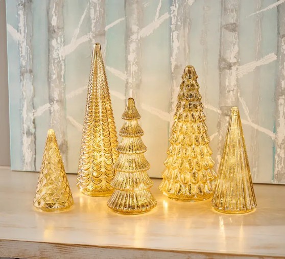 Рождественская елка из ртутного стекла с LED подсветкой