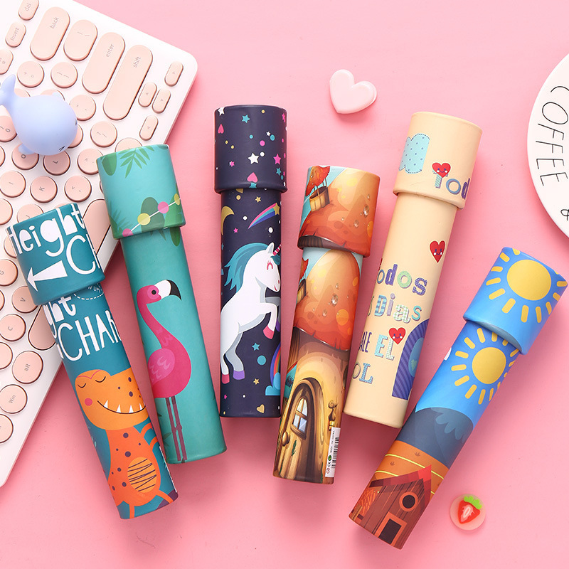 Креативный вращающийся большой калейдоскоп, постоянно меняющийся интерьер магический калейдоскоп, подарок для детей в детском саду на праздник