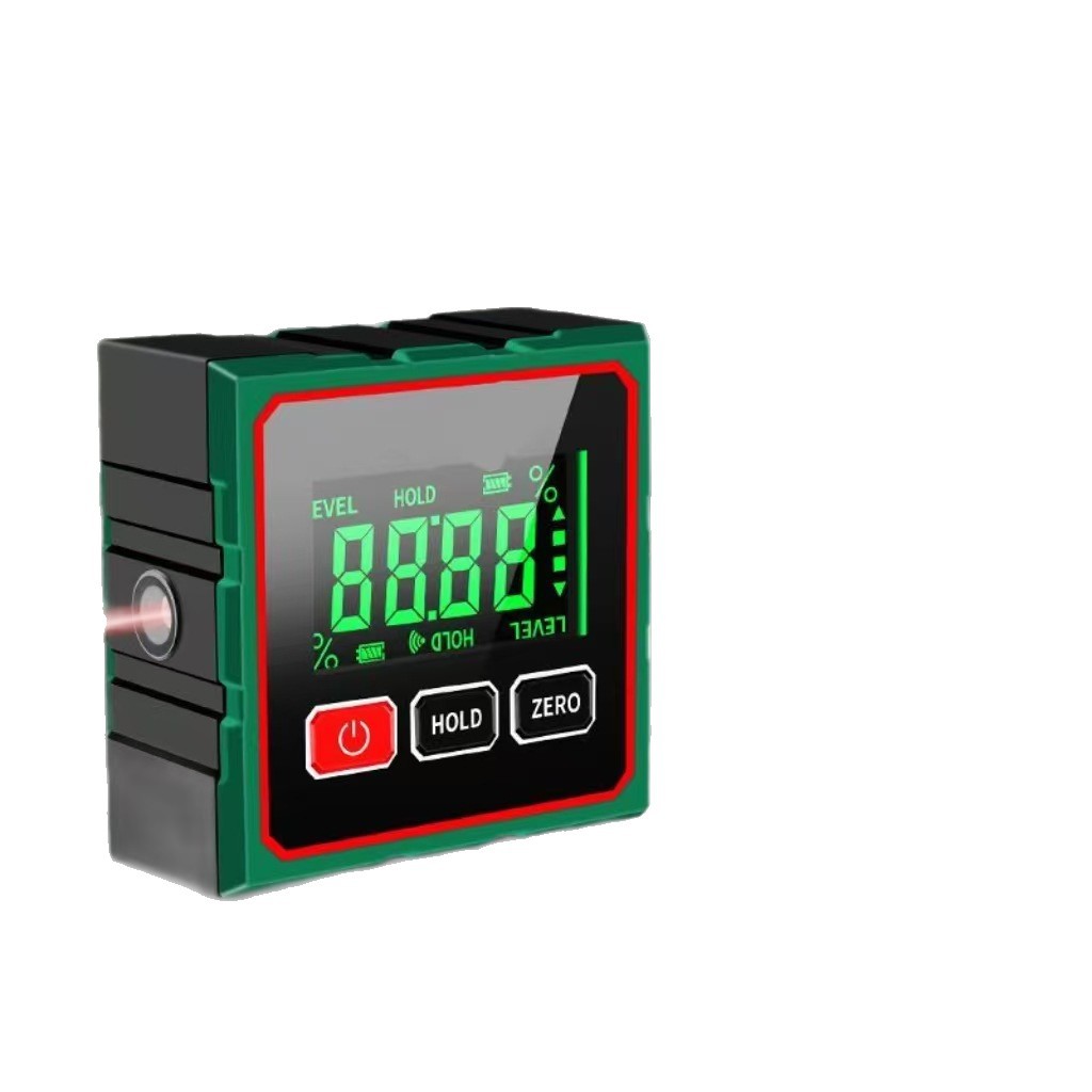 Level Meter Strong Magnetic High-Precision Measuring Instrument Angle Measurement 360 Tool Slope Meter One-Line Laser Digital Display Inclinometer