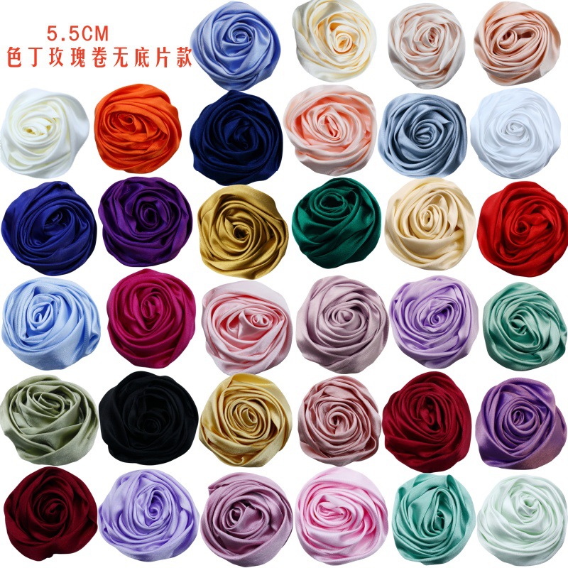 5.5 см атласный бутон розы, DIY аксессуар для волос, браслет, брошка, трехмерное цветочное украшение