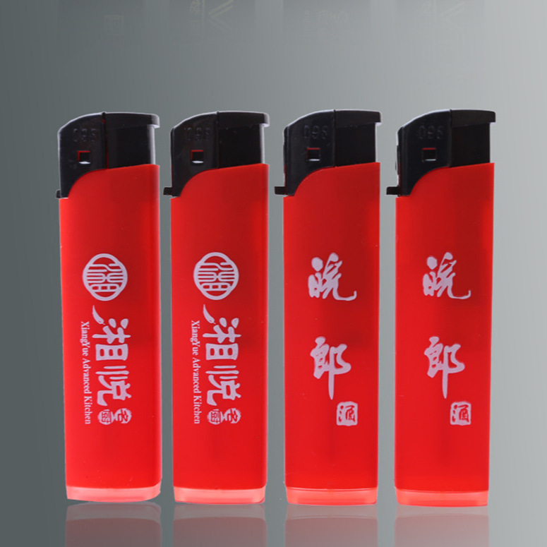 Factory disposable lighter wholesale custom matte custom printing printing creative advertising windproof lighter